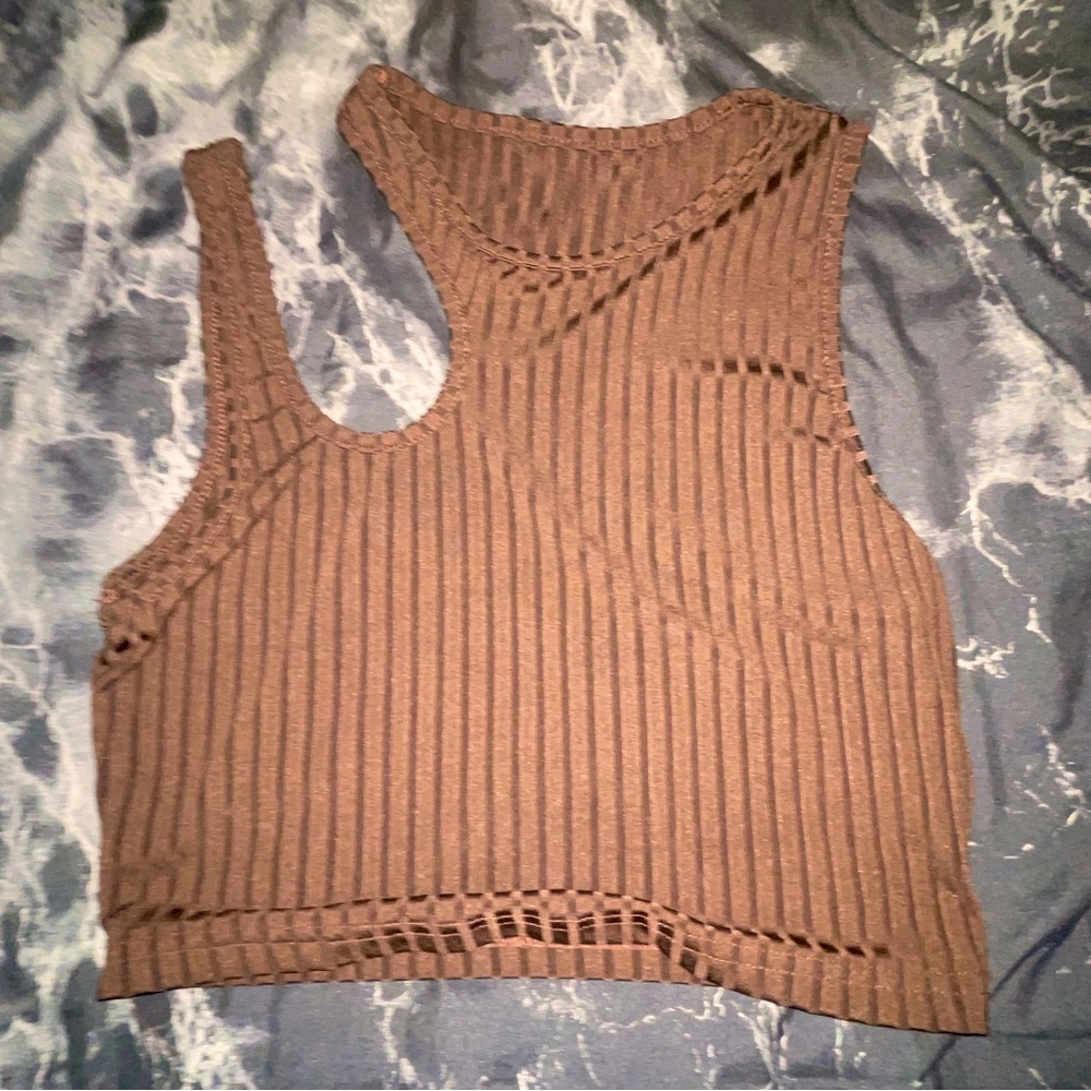 Brown crop top